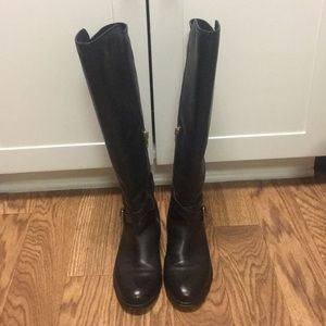 Black coach tall riding boots